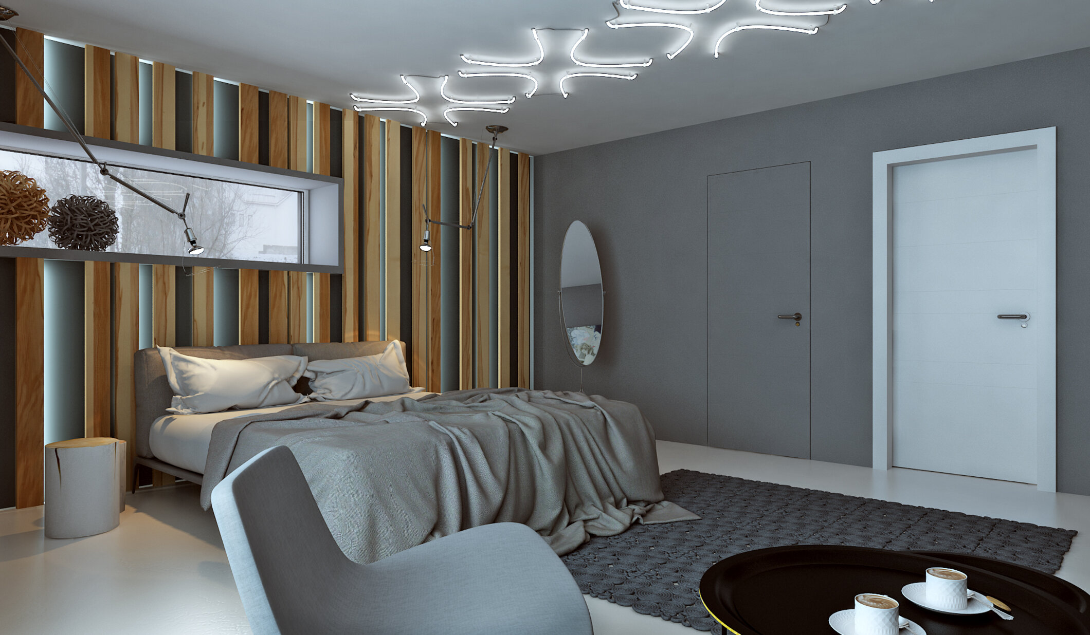 вид дизайна спальни