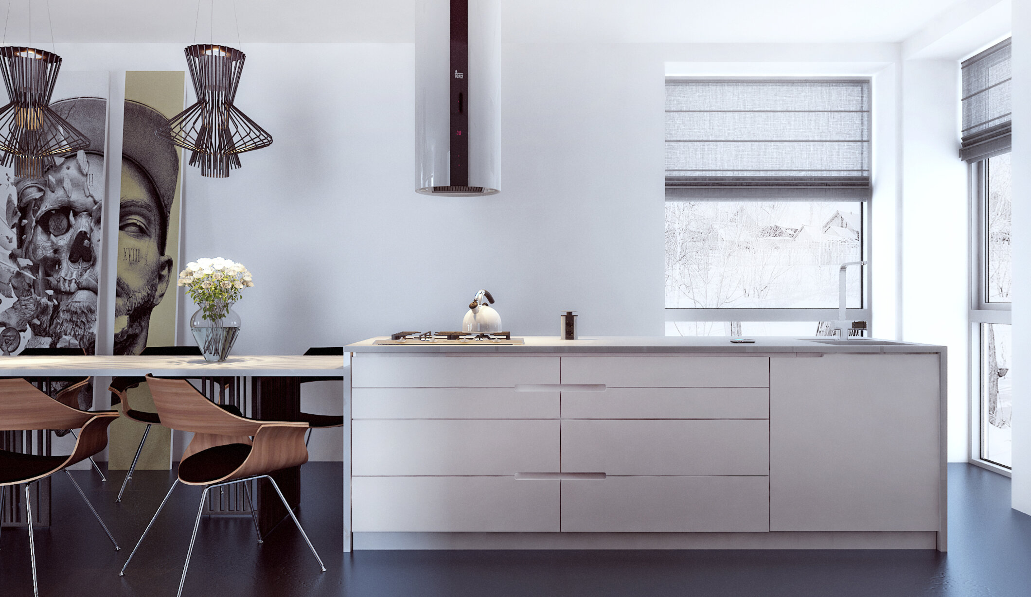 вид на кухню