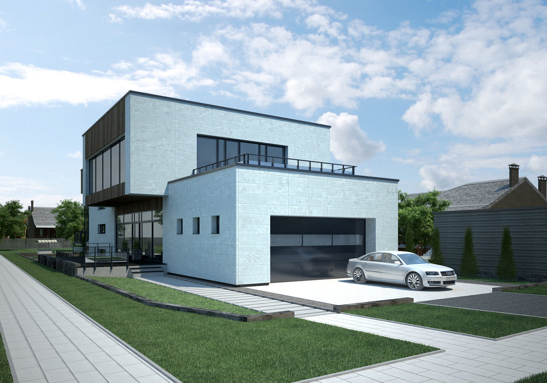 Современный городской дом